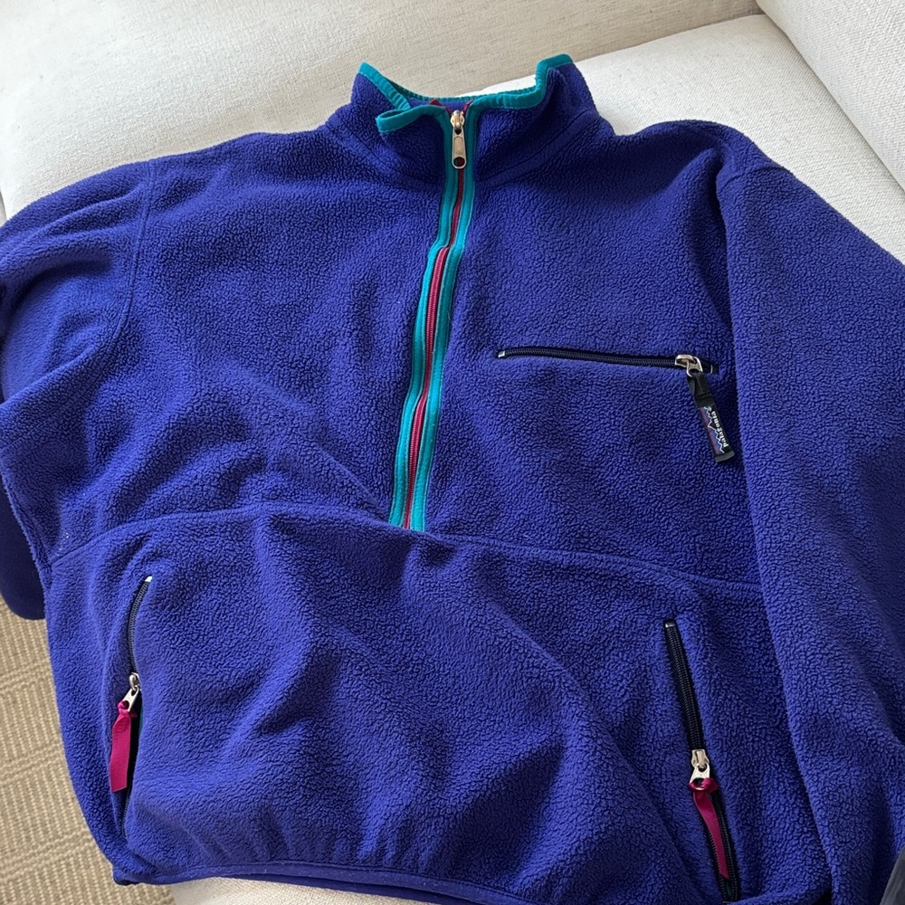 Vintage Patagonia Purple and Teal Fleece